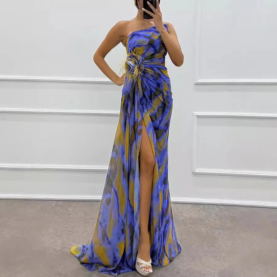 Women's Backless Maxi Dress - HalleBeauty